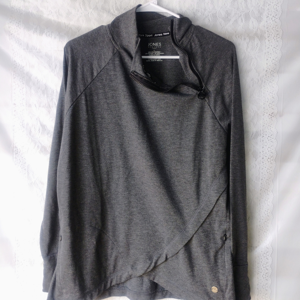 Jones New York Gray Sweatshirt Sz L